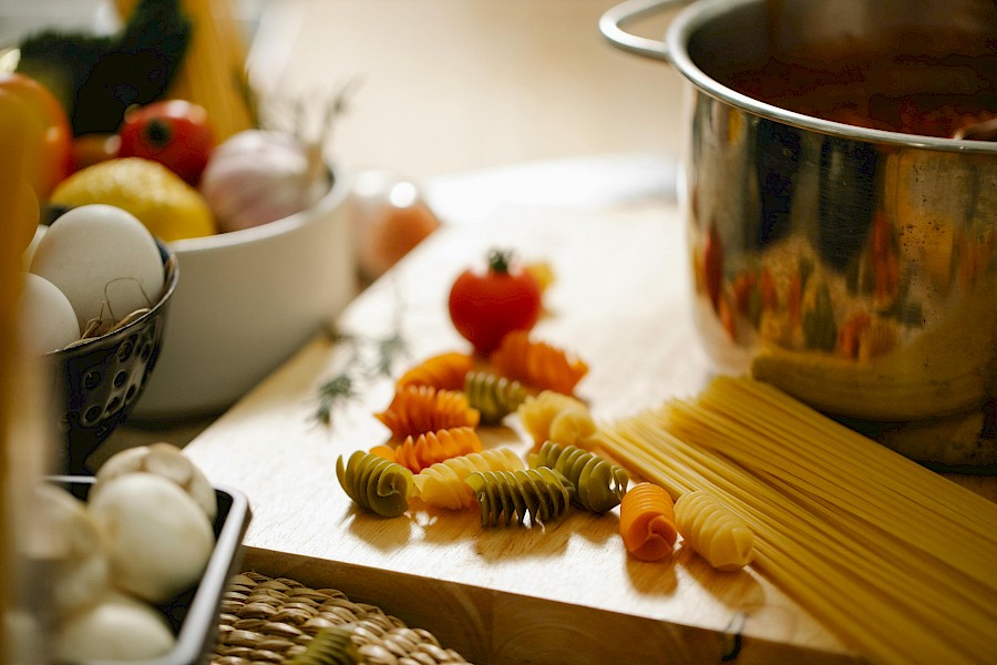 Pot ready to prepare pasta dinner